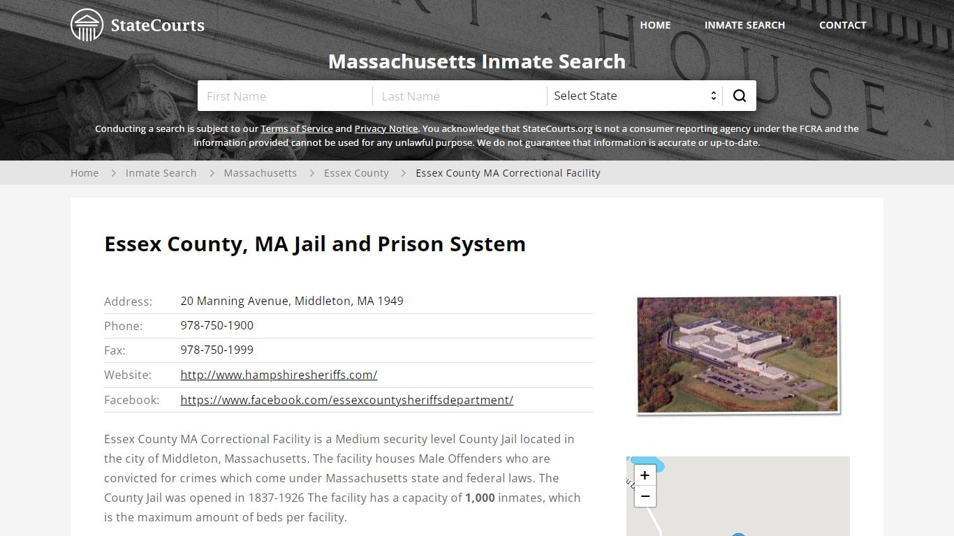 Essex County MA Correctional Facility Inmate Records ...