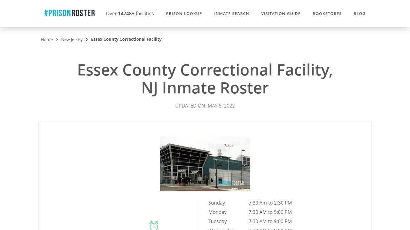 Essex County Correctional Facility, NJ Inmate Roster